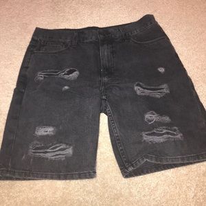 Forever 21 men’s black jean denim shorts